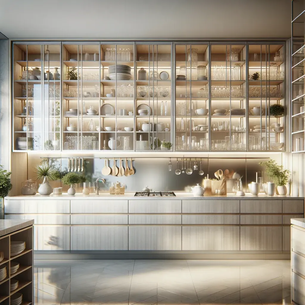 remodeled kitchen with open shelving