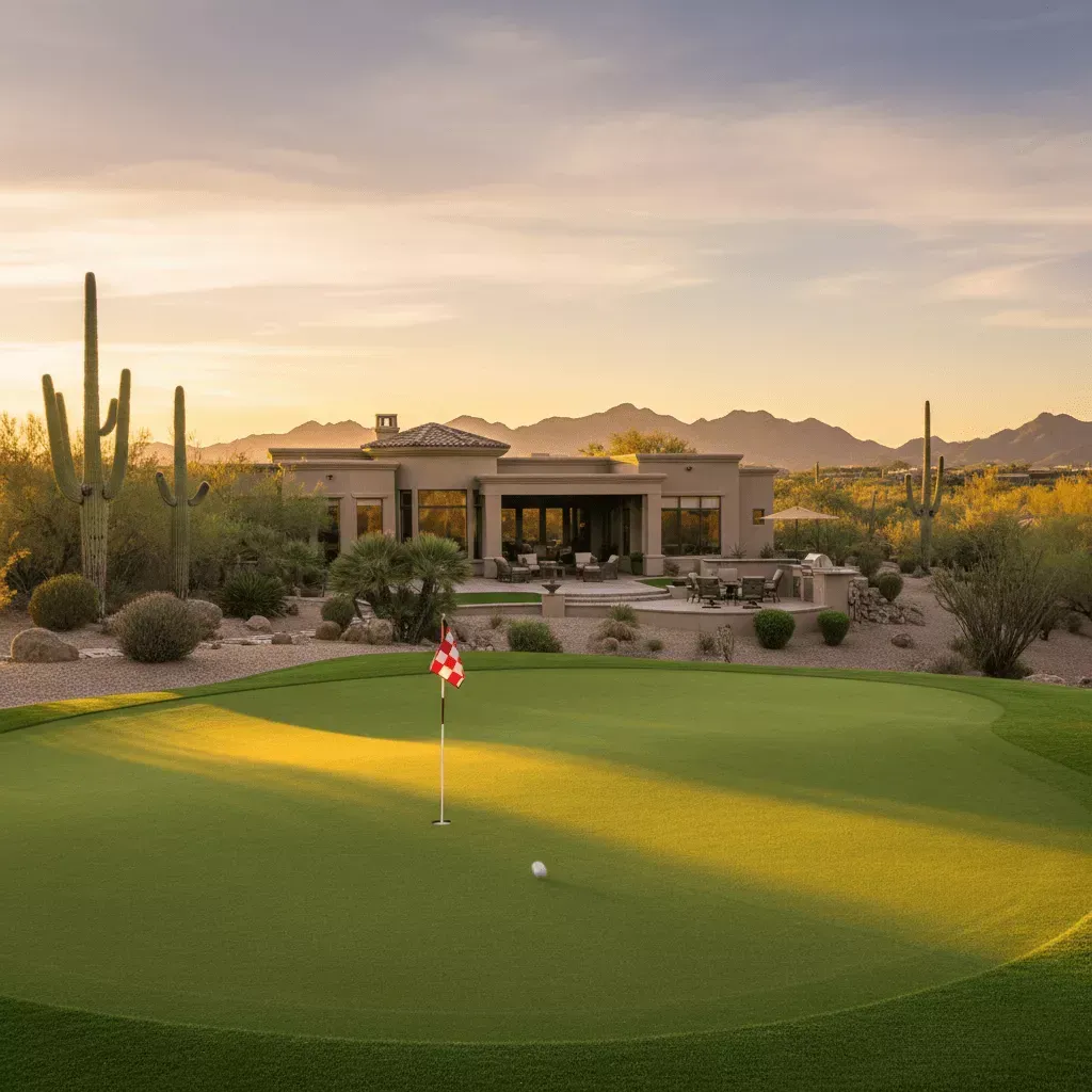 Professional putting green installation Queen Creek Arizona artificial grass