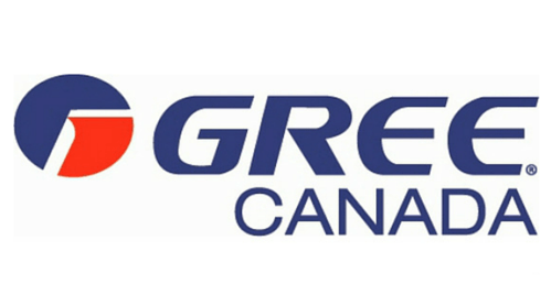 The logo for gree canada is blue and red on a white background.