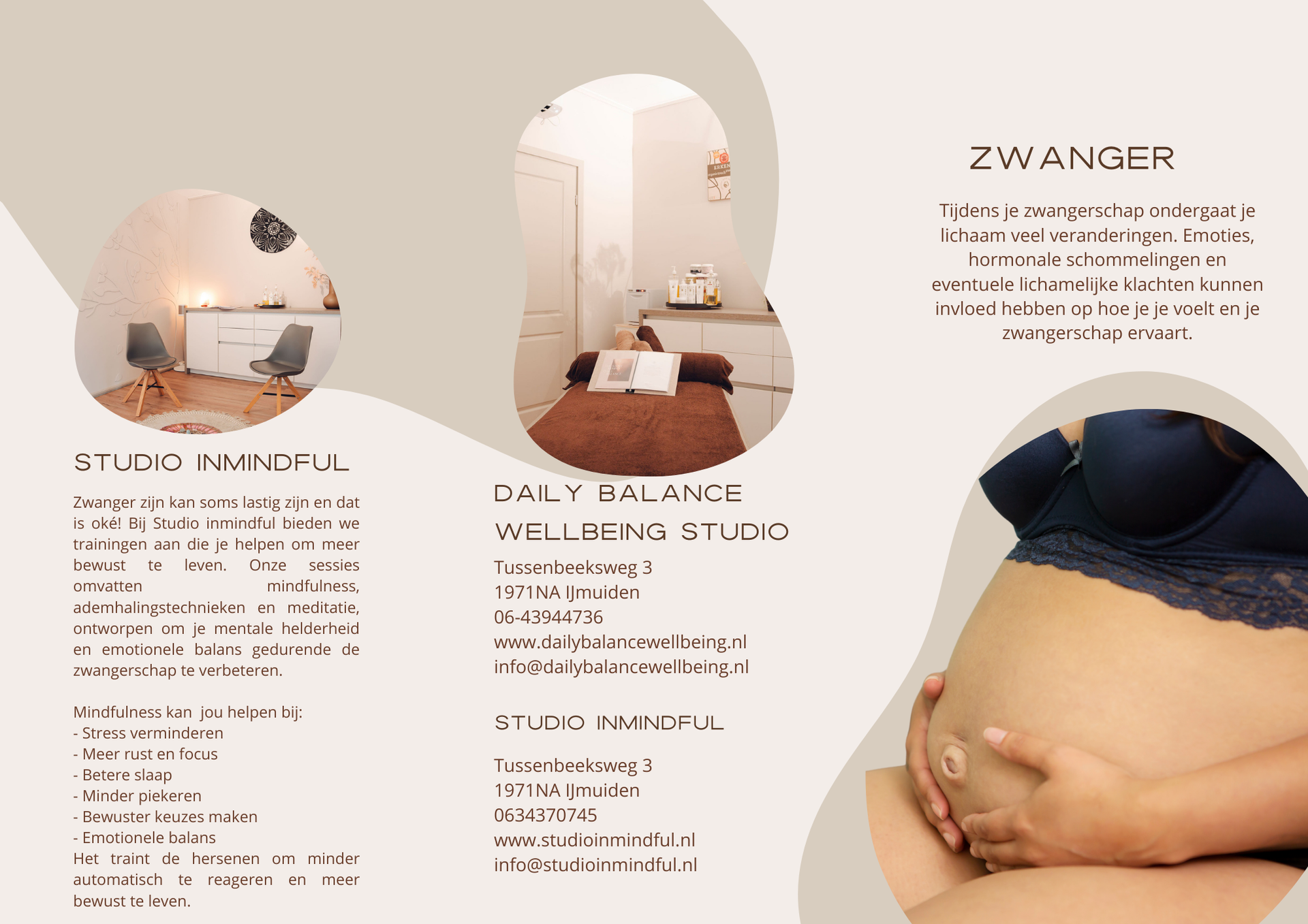 Flyer over zwangerschap Daily Balance 