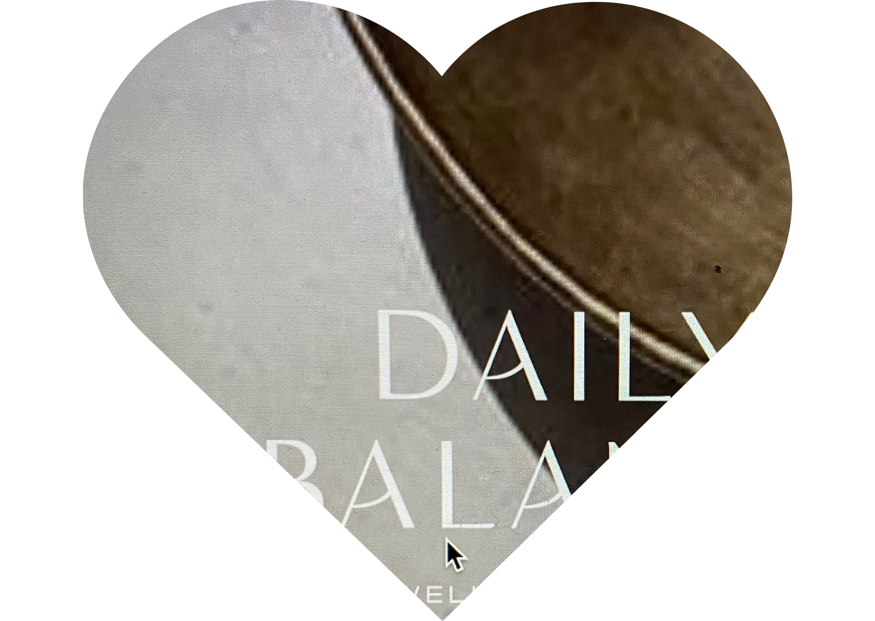 Een hart met het woord Daily Balance.