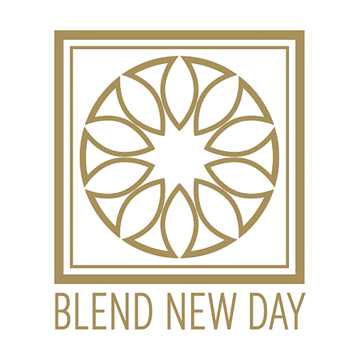 Een logo voor een bedrijf genaamd blend new day