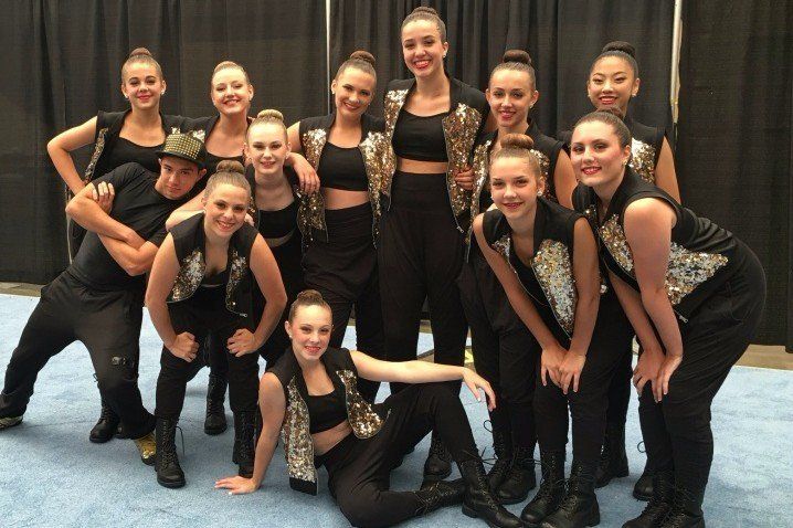 Posing for pictures backstage