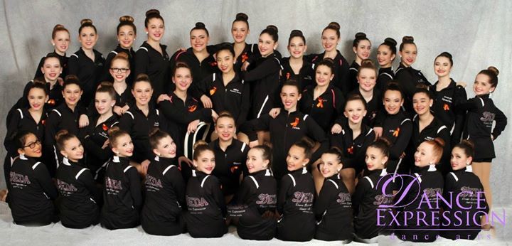 Group Photo in black DEDA outfits Dance Expressions