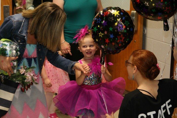 Tiny ballerina with balloon