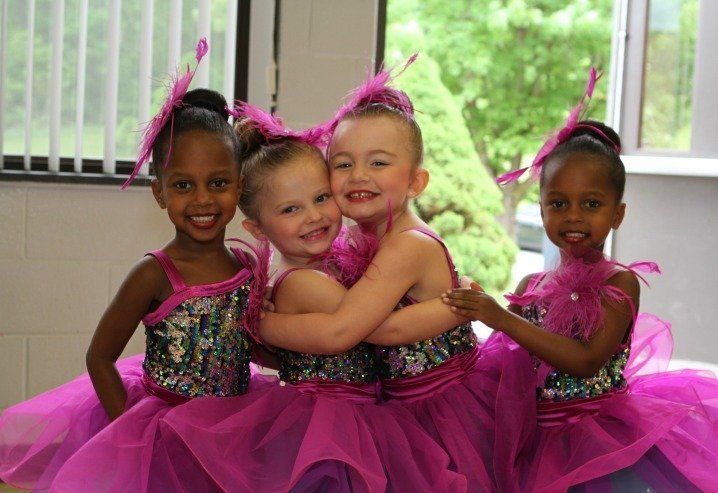 Happy Hugging Little Ballerinas