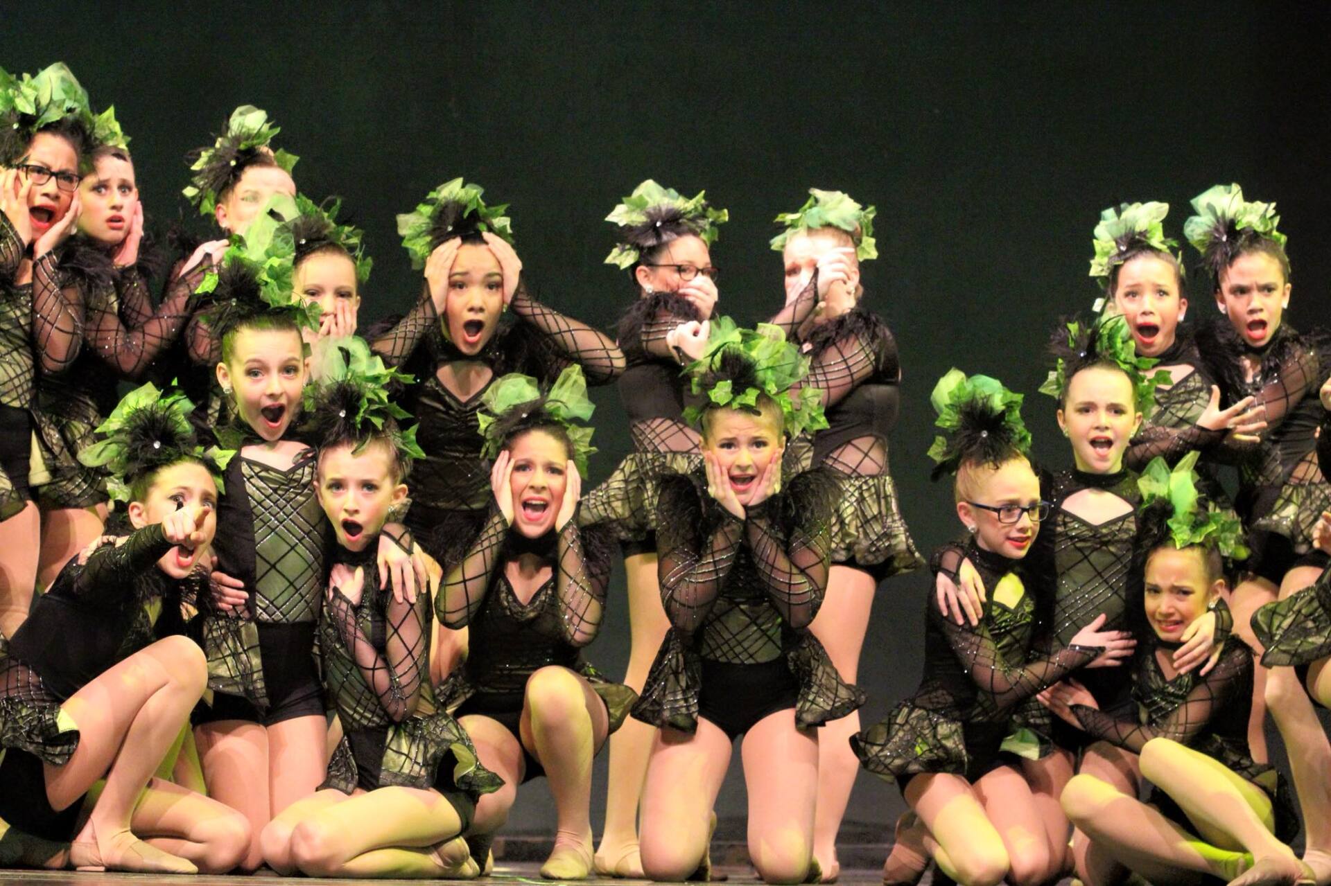 Black and Green Dancing Group