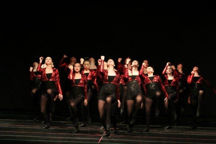 A group of dancers performing