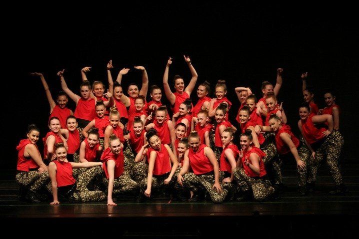 Group of Dancers at end of perfomance