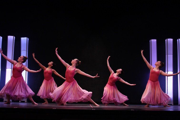 Five Graceful Dancers in Motion