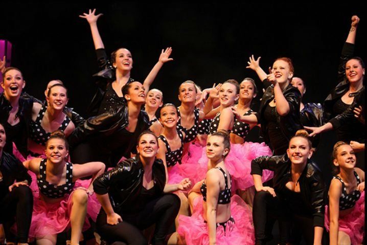 Dancers posing on stage