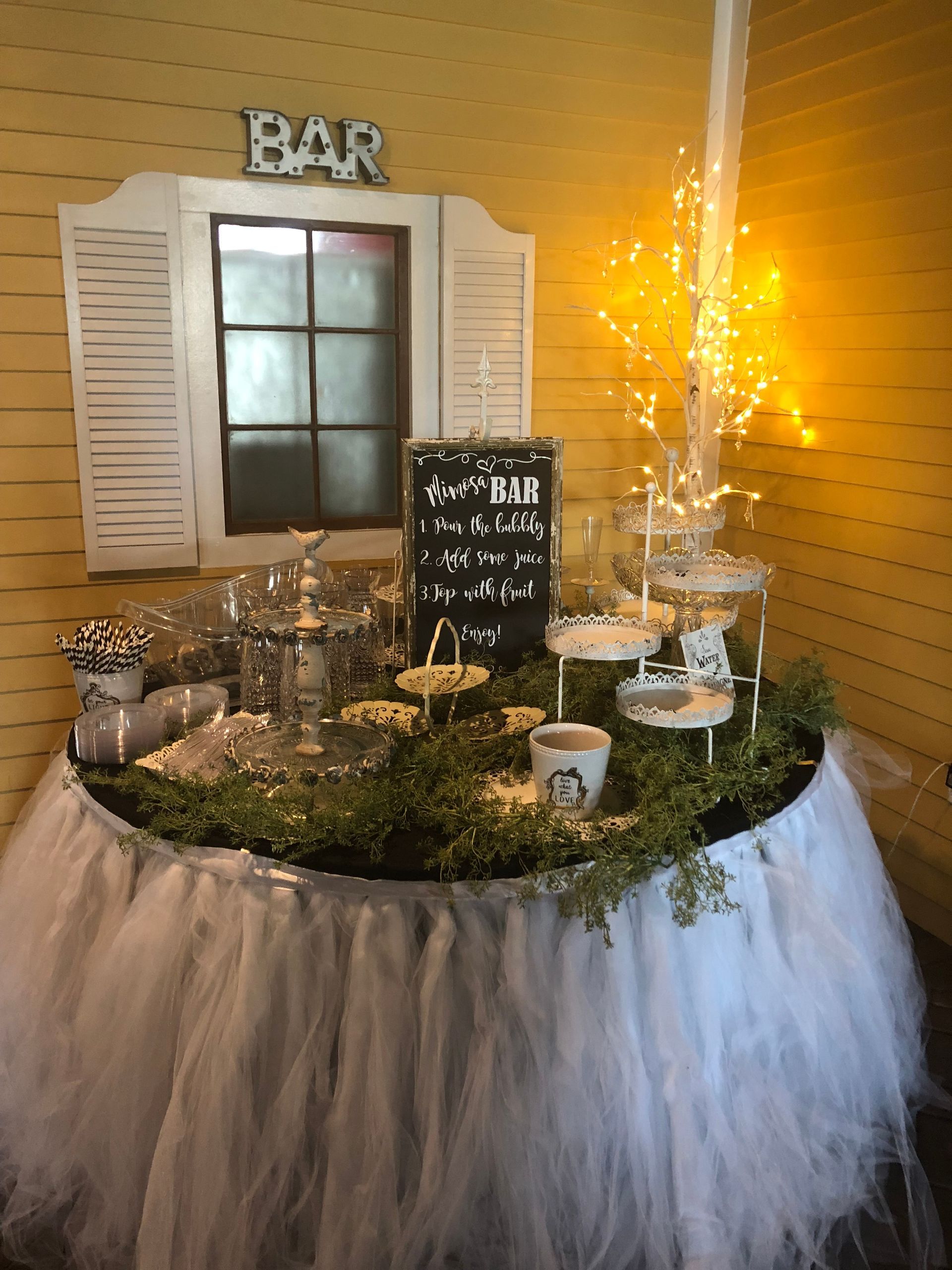 wedding reception bar