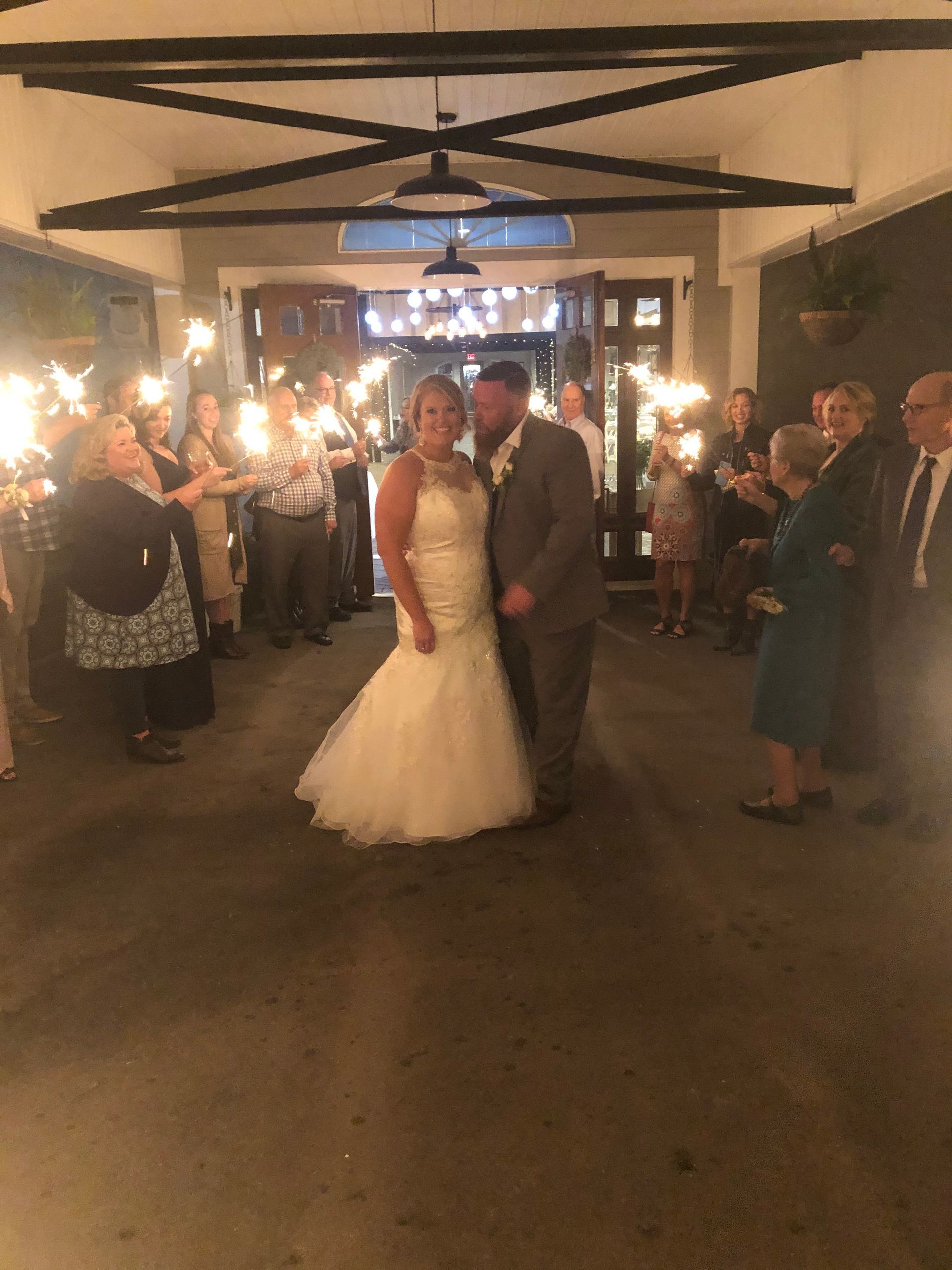 wedding sparkler exit