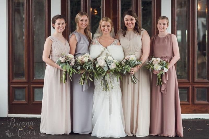 bride and bridesmaids