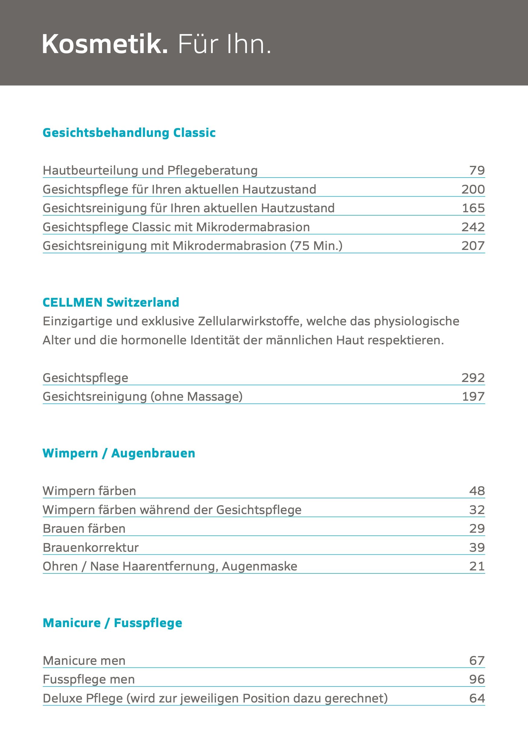 Preisliste art cosmetics