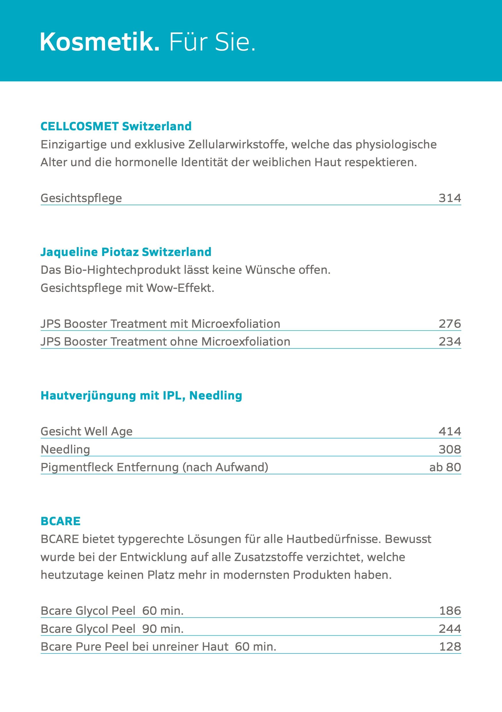 Preisliste art cosmetics