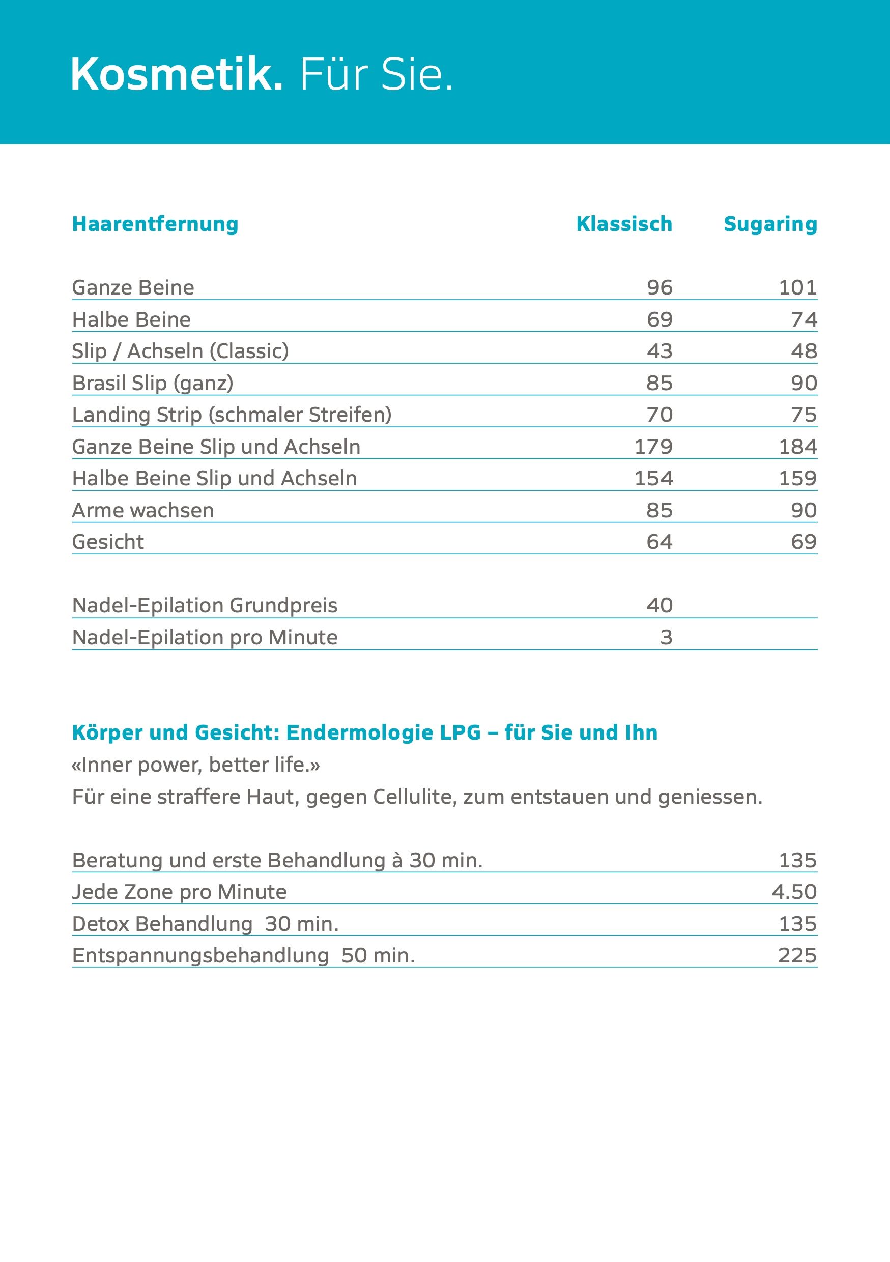 Preisliste art cosmetics