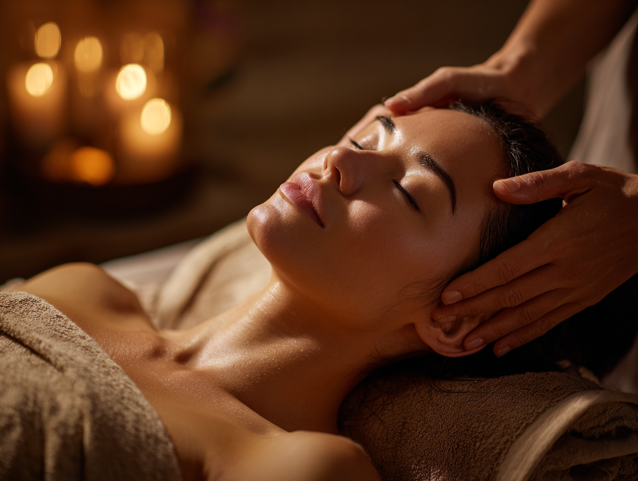 Gesichtsmassage at cosmetics