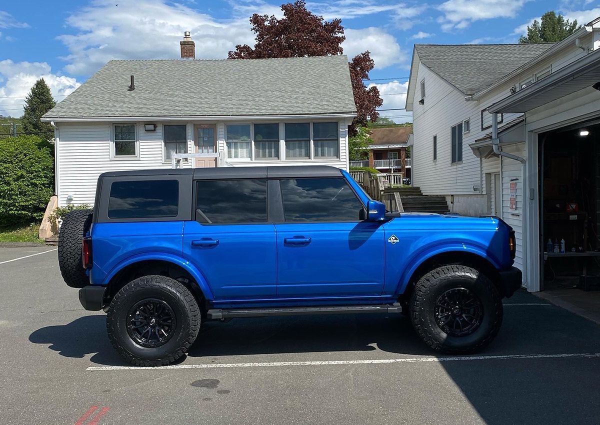 Blue Jeep — Enfield, CT — The Goat Tints