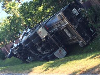 Semi-truck Towing — Tipped Over Truck in Houston, TX