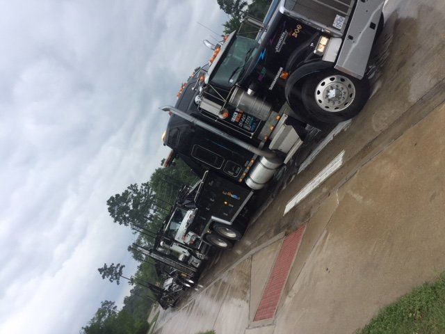 Trailer Towing — Tipped Over Truck on Side Road in Houston, TX