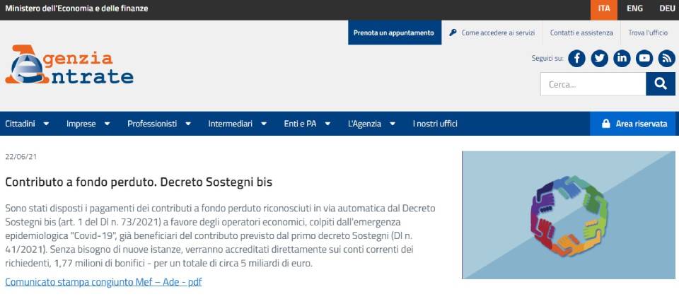 Sito Agenzia Entrate