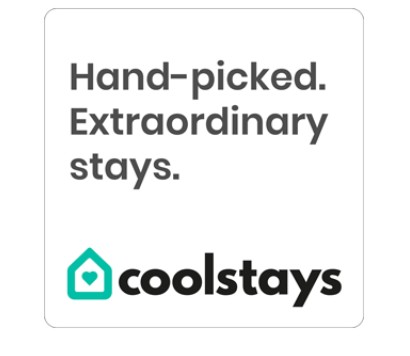 A logo for coolstays that says hand picked extraordinary stays