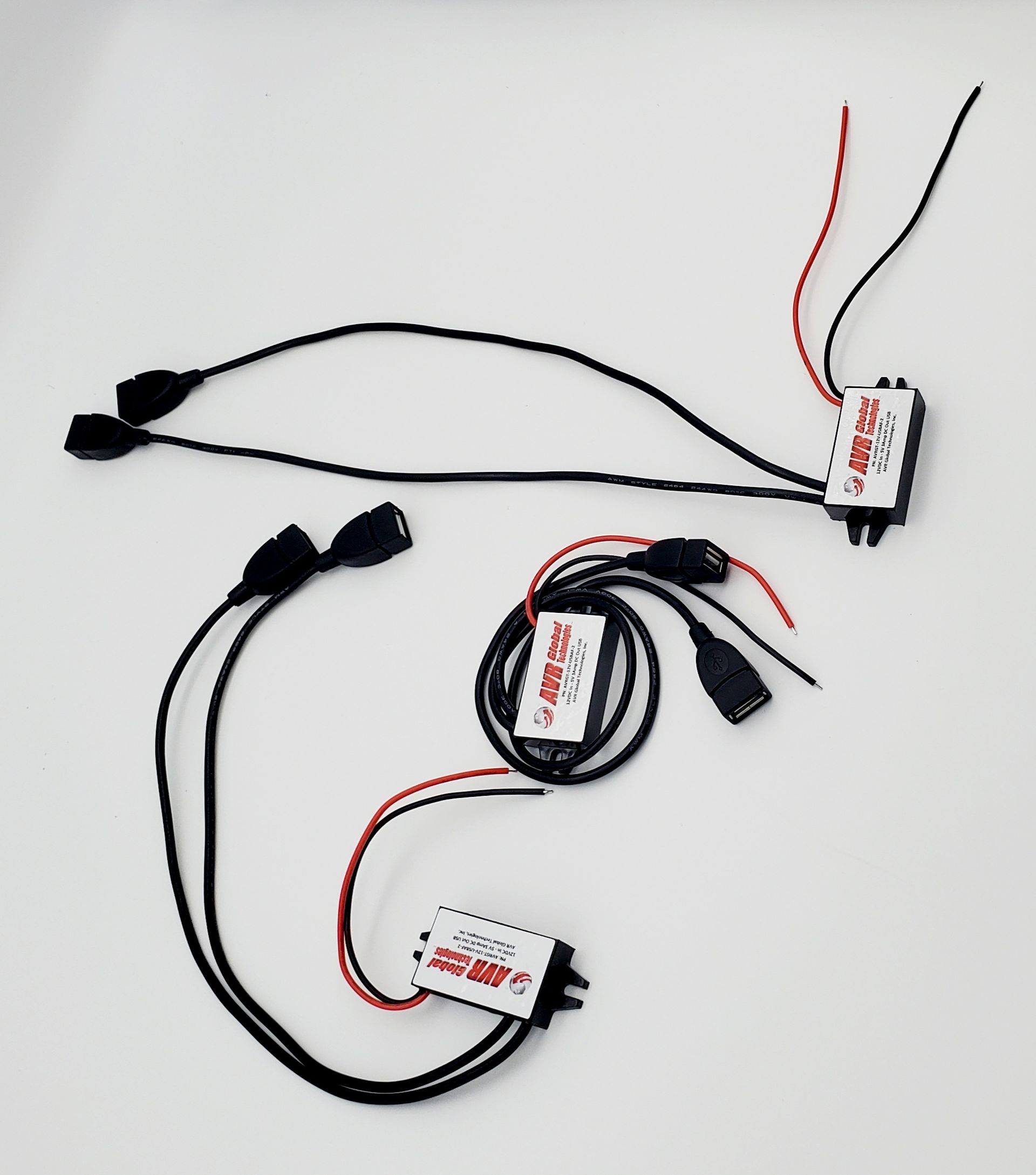 A bunch of wires are connected to a box that says ' power ' on it