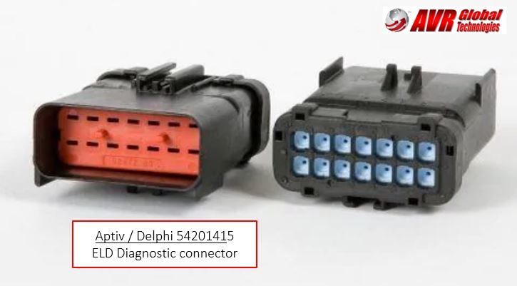 Two electrical connectors are sitting next to each other on a white surface.