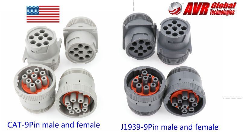 Cat 9 pin male and female j1939-9pin male and female