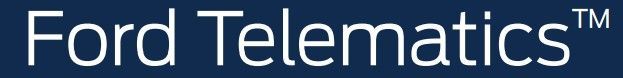 A ford telematics logo on a blue background
