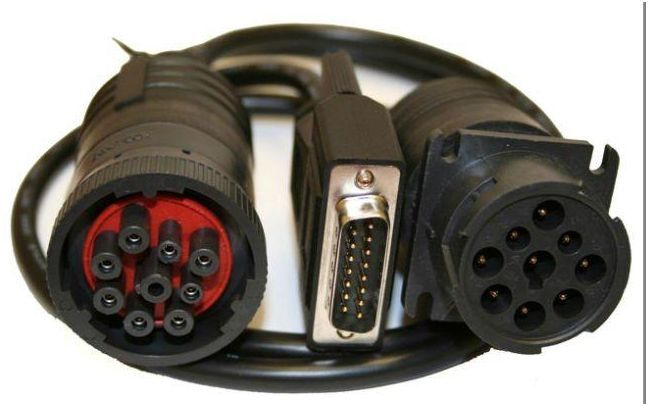 A black cable with two connectors on it