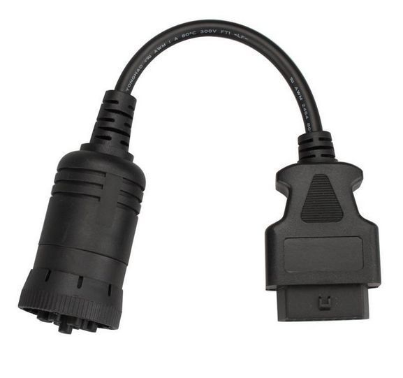 A black cable with a connector on the end