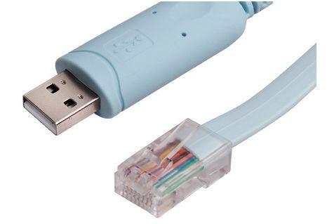A close up of a usb and ethernet cable