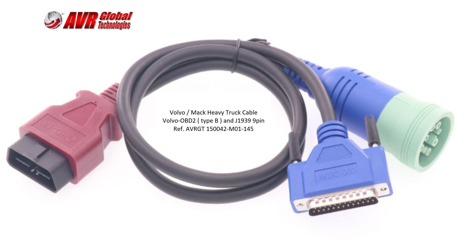 A cable with two connectors and the word avr on the bottom