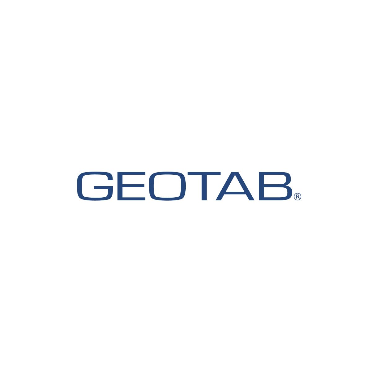 The logo for geotab is blue and white on a white background.