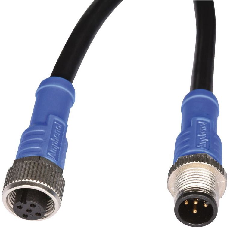 A pair of blue and black connectors with the word polywire on them