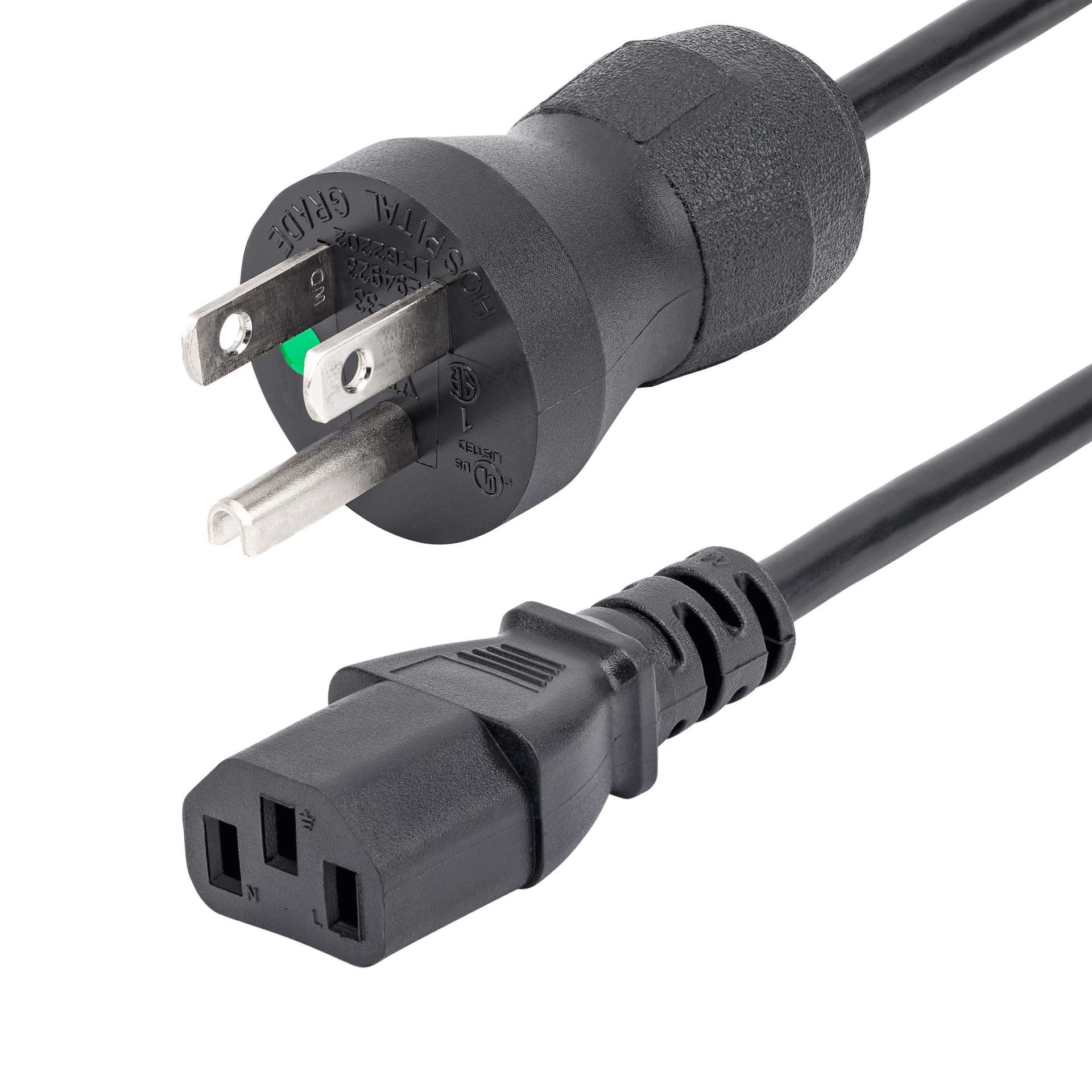 A close up of a power cord with a plug on it