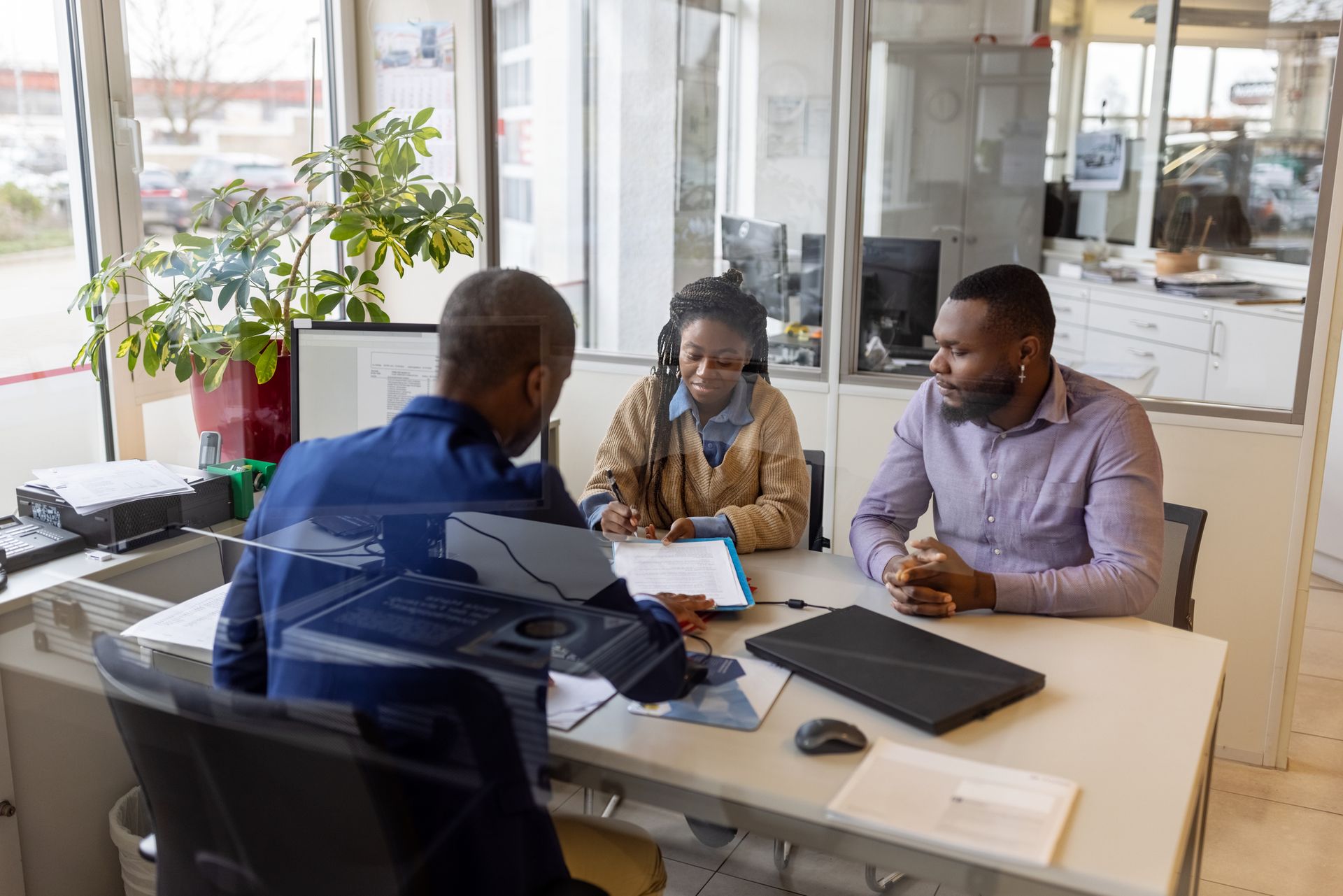 A couple is applying for a loan.