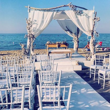 Destination Wedding Band in Puglia - Francesca Gramegna Music - Ceremony @ Coccaro Beach - Monopoli