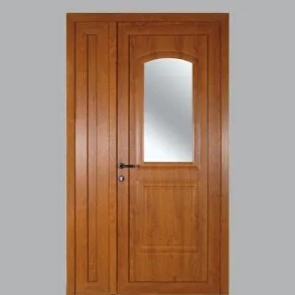 Portoncino due ante asimmetriche color ciliegio