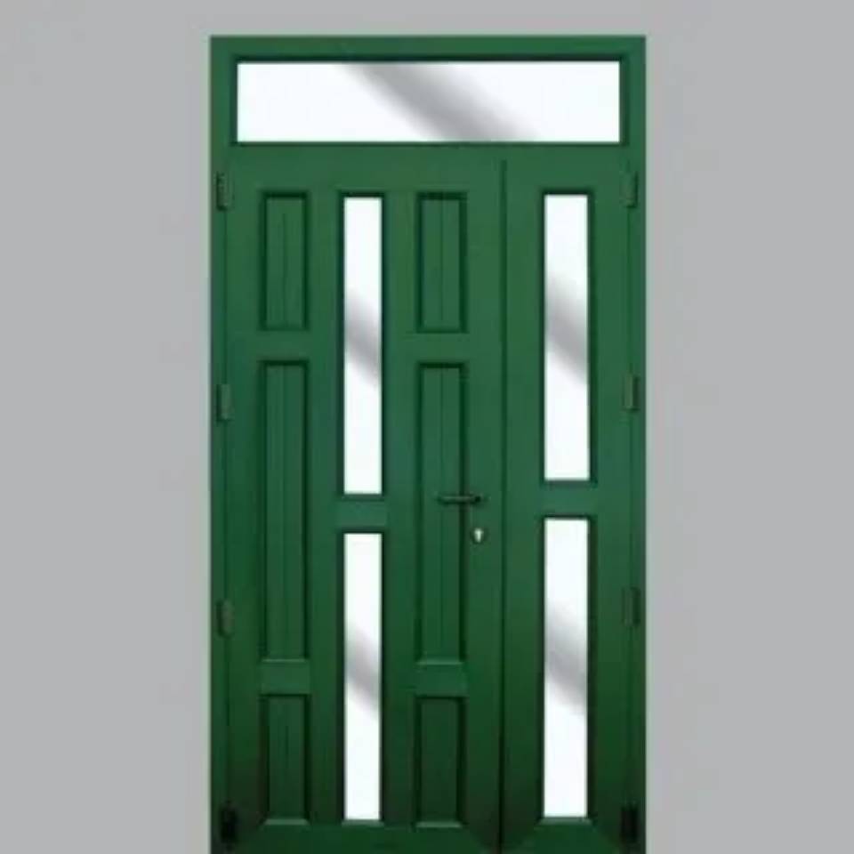 Portoncino visto dal lato interno, colore verde