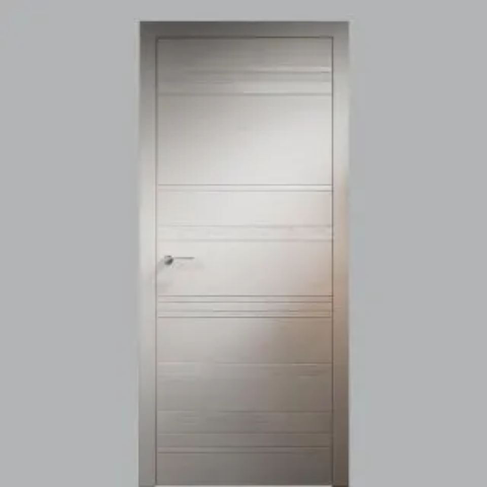 Porta ad anta cieca, con traversi incisi, colore bianco