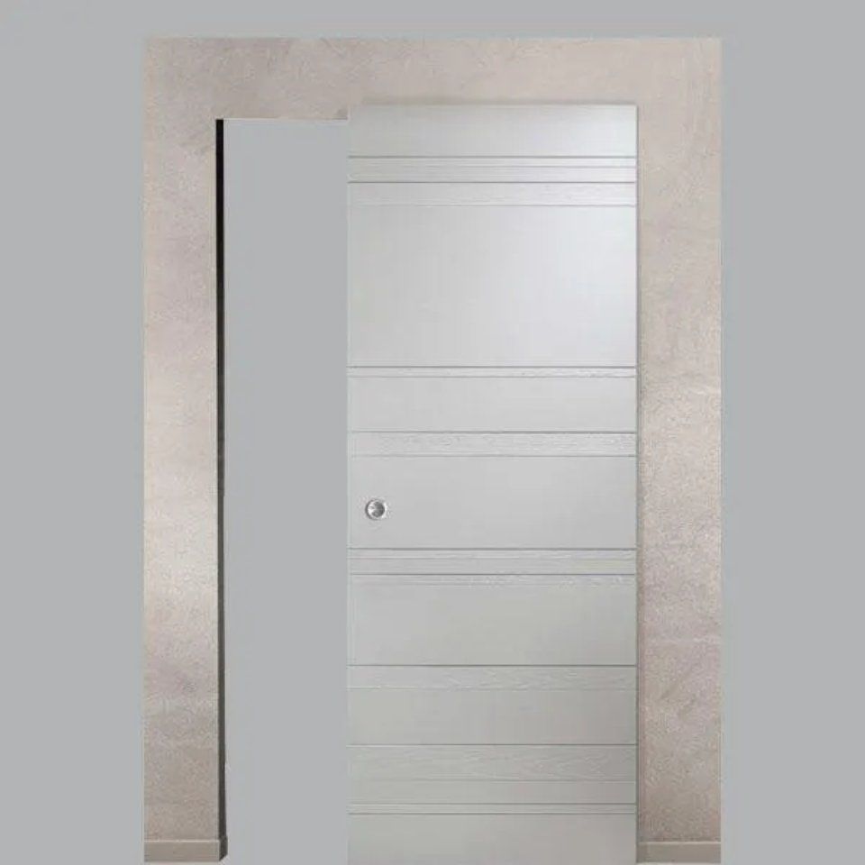 Porta scorrevole estero muro con meccanismo scorrevole a scomparsa