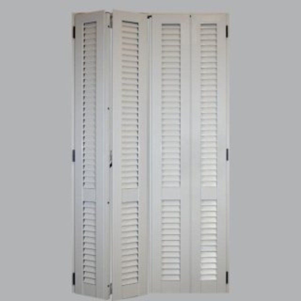 Persiana in alluminio a quattro ante, pieghevole a libro