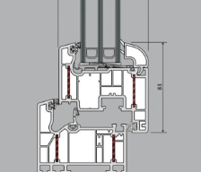Serie Antea modello gradino, guarnizione centrale