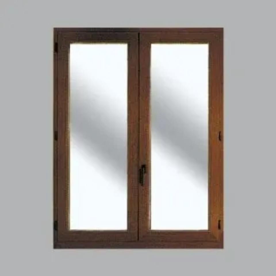 Finestra a due ante colore rovere