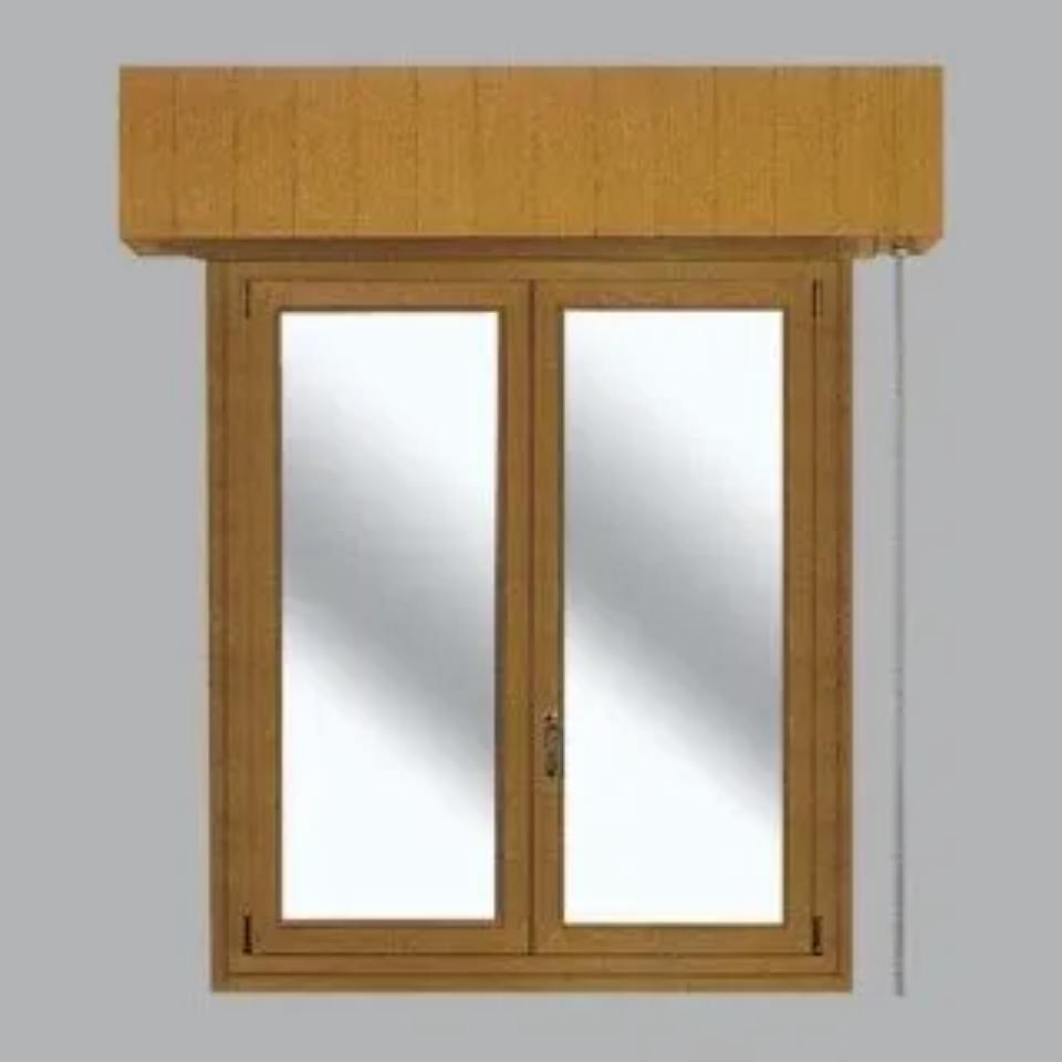 Finestra a due ante rovere naturale