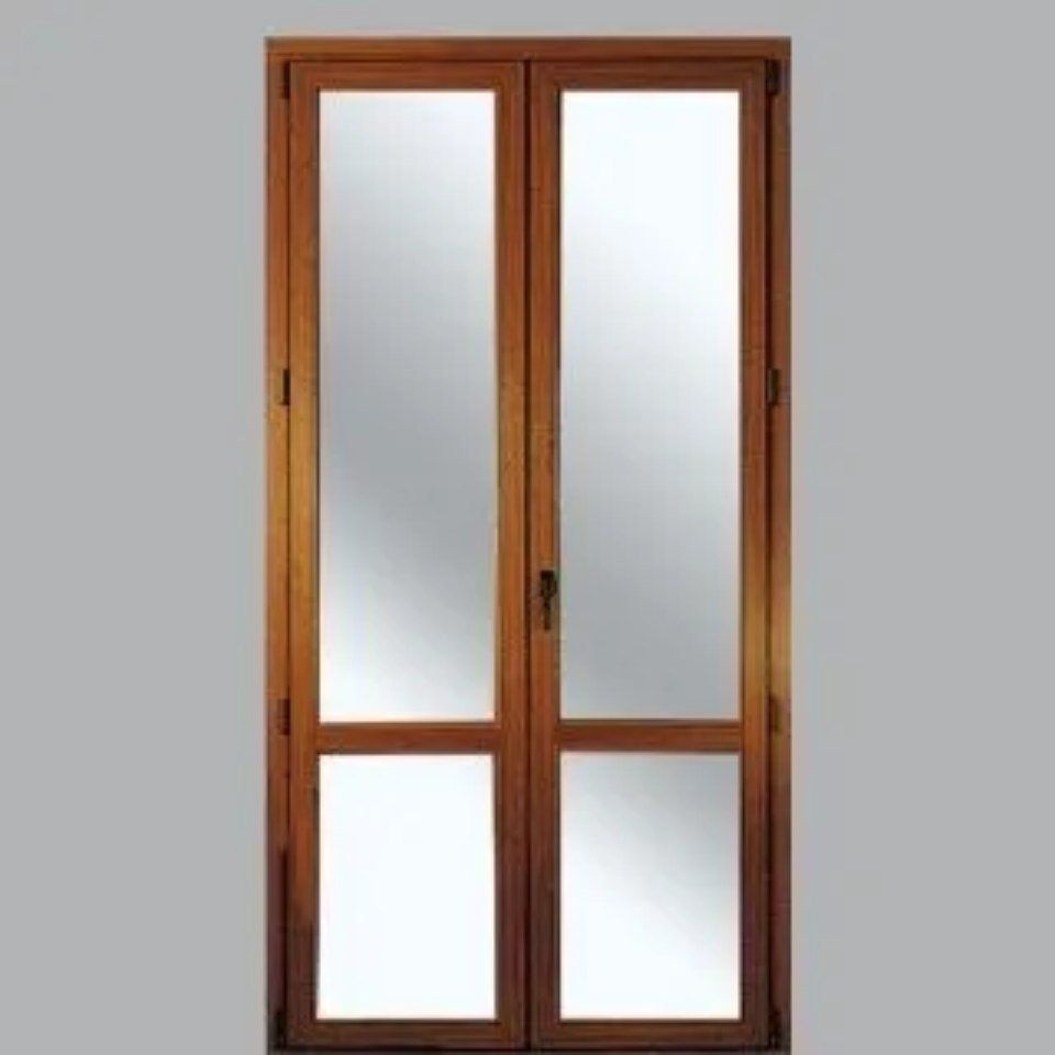 Portafinestra a due ante colore rovere