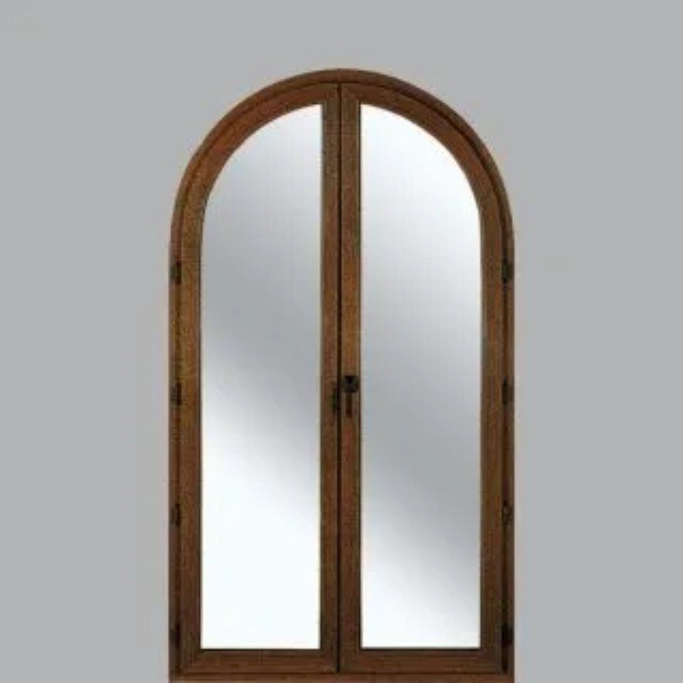 Portafinestra a tre ante ad arco colore rovere